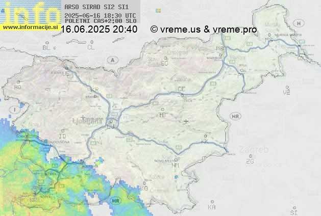 Radarska karta padavin
