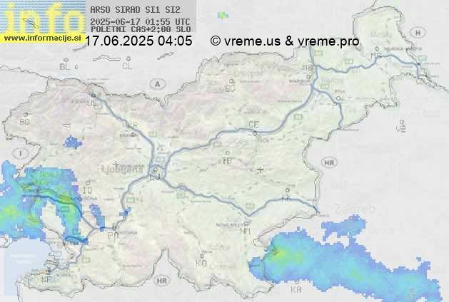 Radarska karta padavin