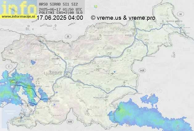 Radarska karta padavin