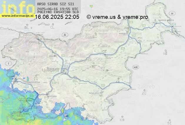 Radarska karta padavin