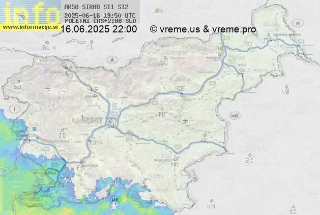 Radarska karta padavin