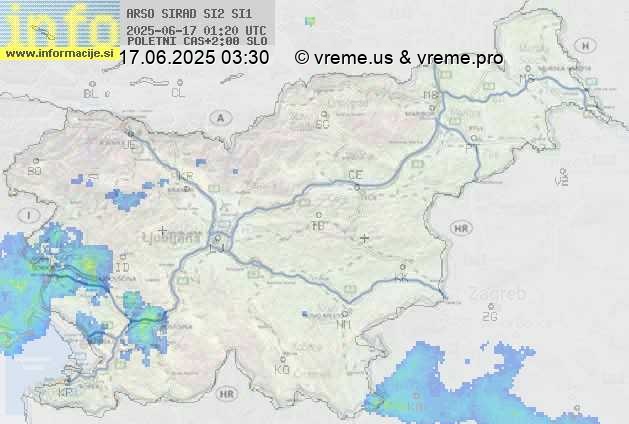Radarska karta padavin