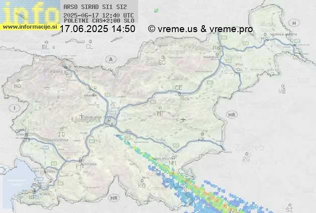 Radarska karta padavin