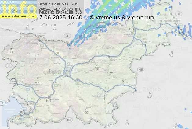 Radarska karta padavin
