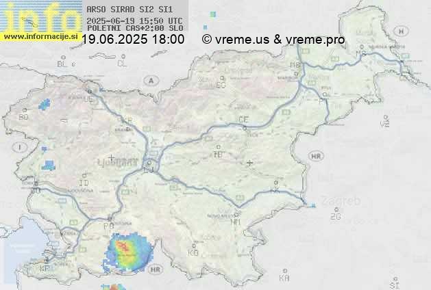 Radarska karta padavin