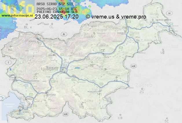 Radarska karta padavin