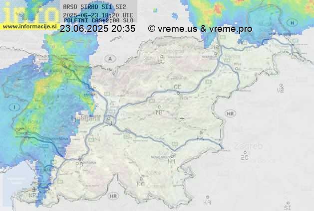 Radarska karta padavin