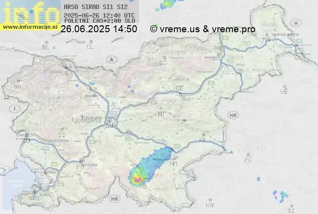 Radarska karta padavin