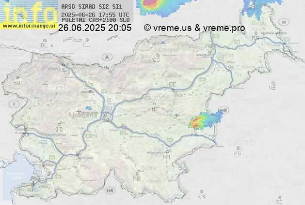 Radarska karta padavin