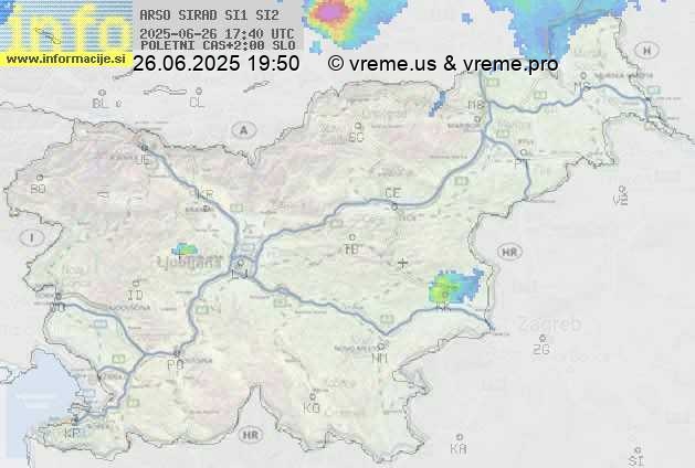 Radarska karta padavin