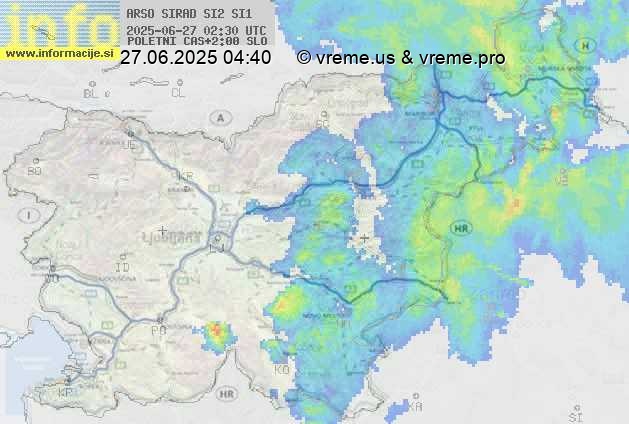 Radarska karta padavin