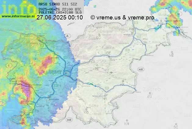 Radarska karta padavin