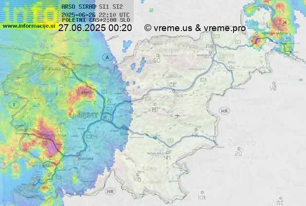 Radarska karta padavin
