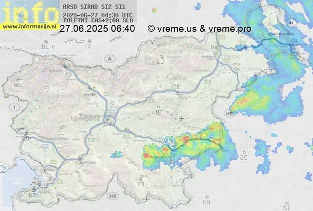 Radarska karta padavin