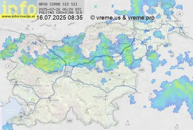Radarska karta padavin