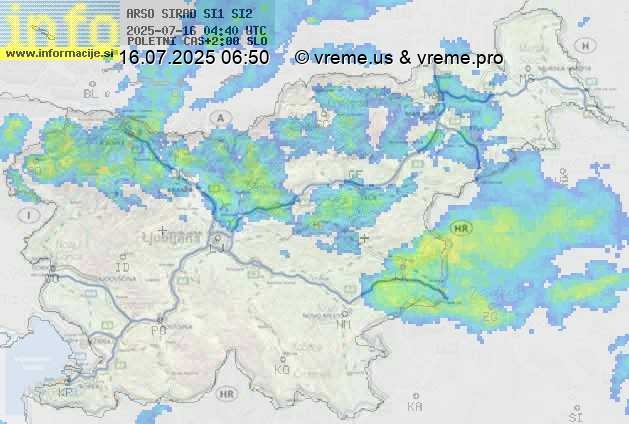 Radarska karta padavin