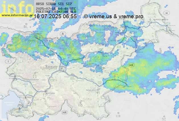 Radarska karta padavin