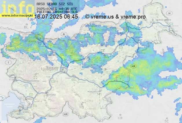 Radarska karta padavin