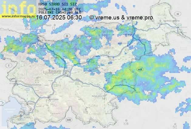 Radarska karta padavin