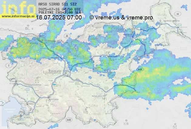 Radarska karta padavin