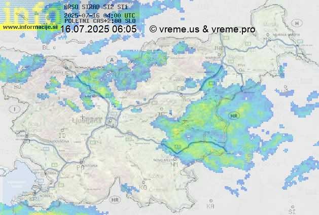 Radarska karta padavin