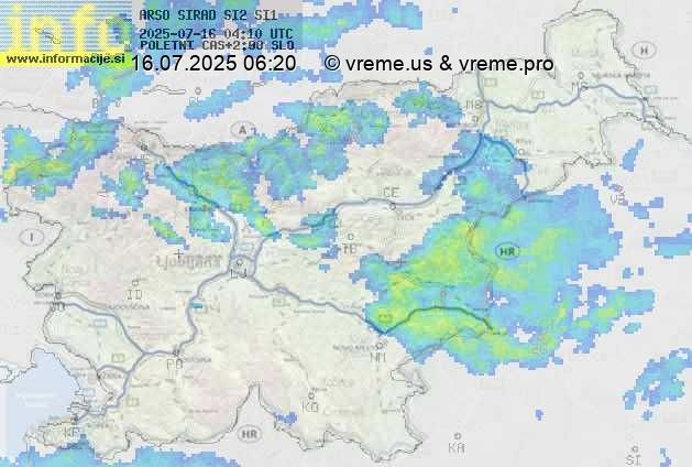 Radarska karta padavin