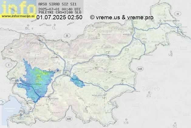 Radarska karta padavin