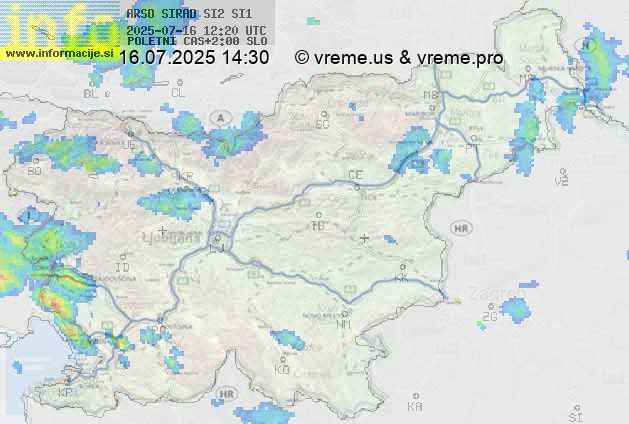 Radarska karta padavin