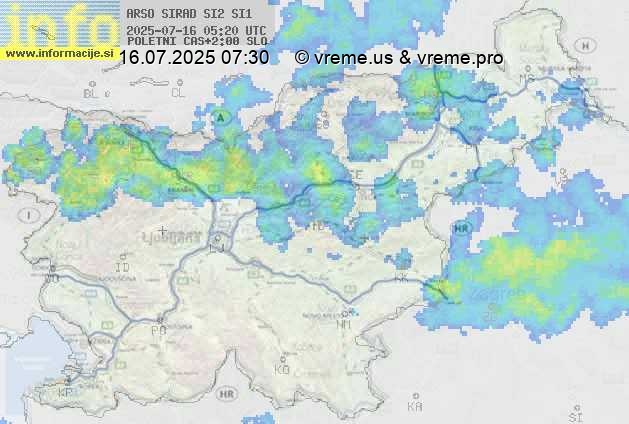 Radarska karta padavin