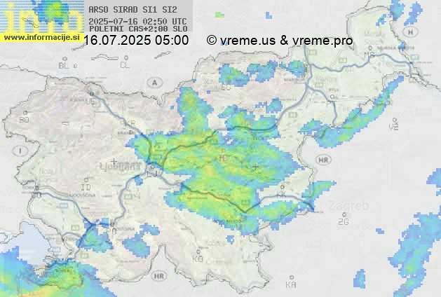 Radarska karta padavin