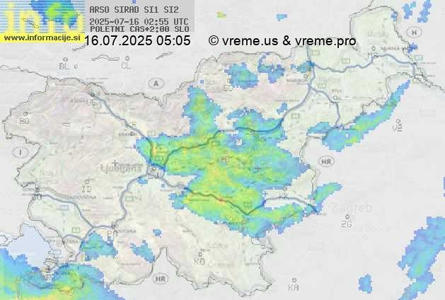 Radarska karta padavin