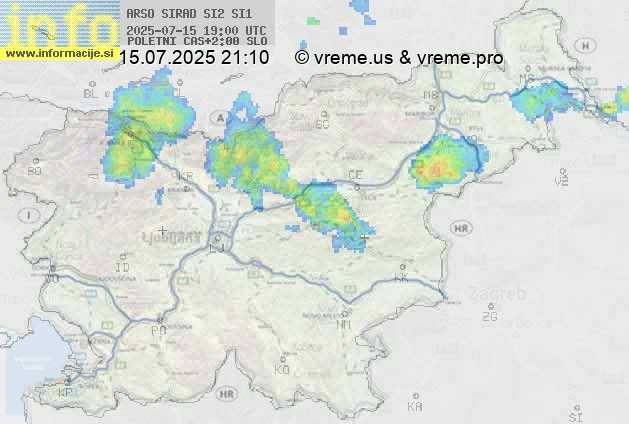 Radarska karta padavin