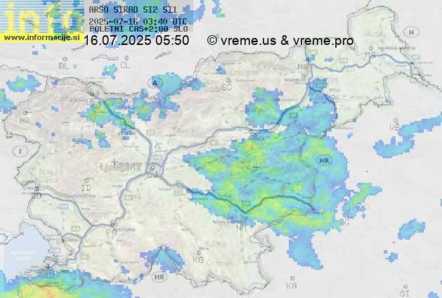 Radarska karta padavin