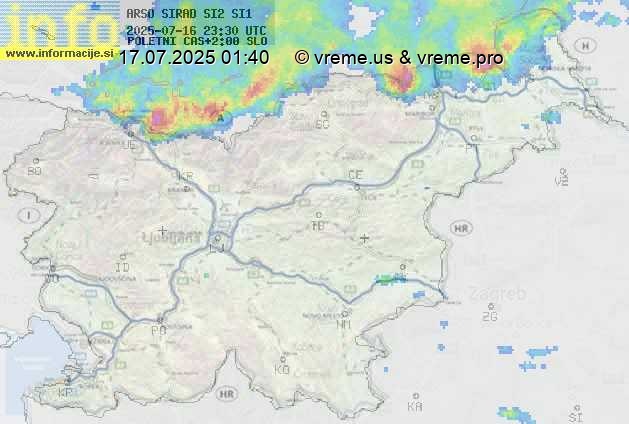 Radarska karta padavin