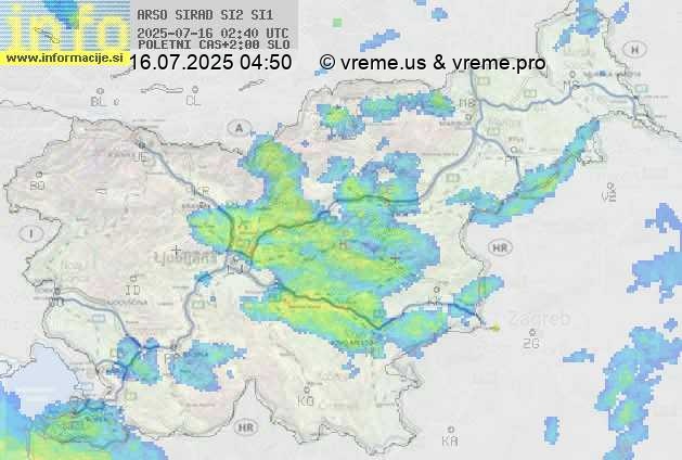 Radarska karta padavin