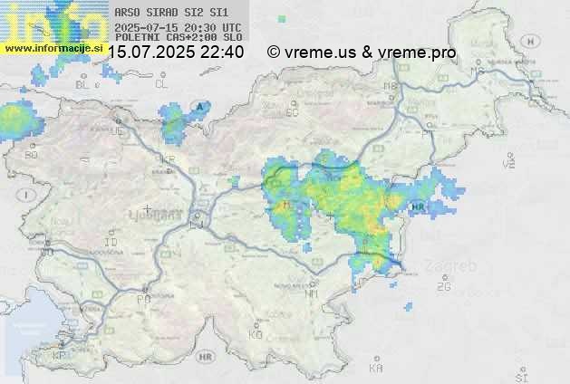Radarska karta padavin