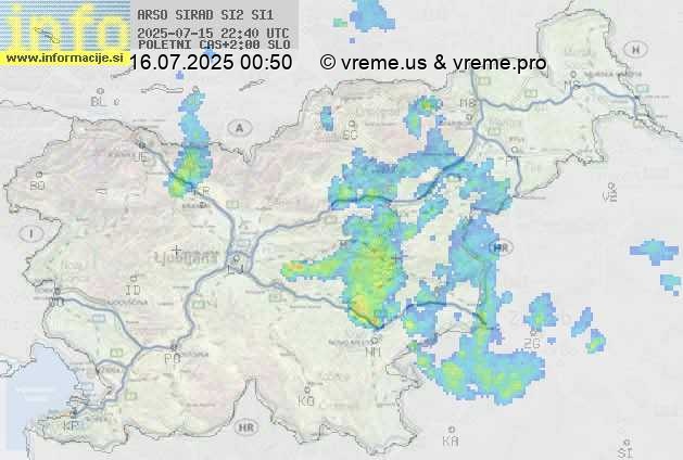 Radarska karta padavin