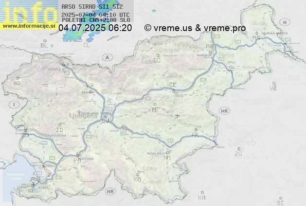 Radarska karta padavin