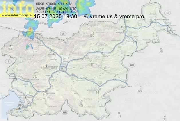 Radarska karta padavin