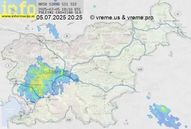 Radarska karta padavin