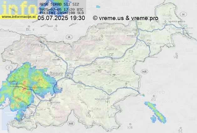 Radarska karta padavin