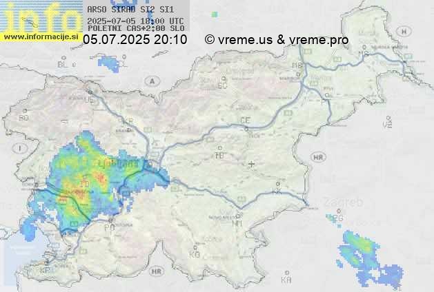 Radarska karta padavin