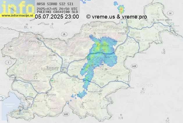 Radarska karta padavin