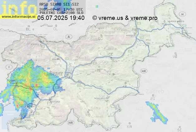 Radarska karta padavin