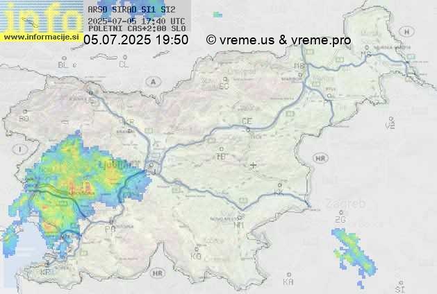 Radarska karta padavin