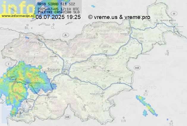 Radarska karta padavin