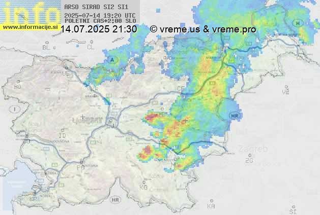Radarska karta padavin