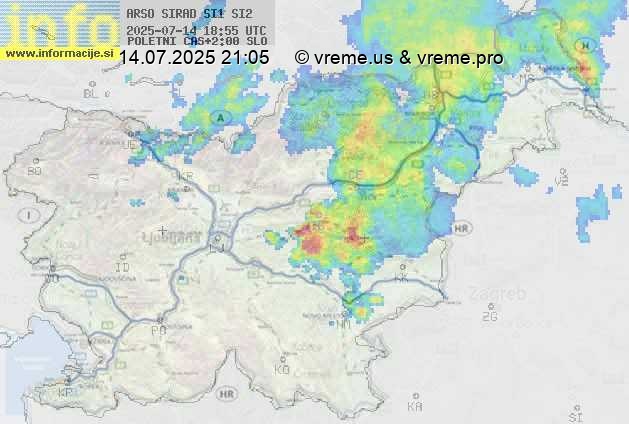 Radarska karta padavin