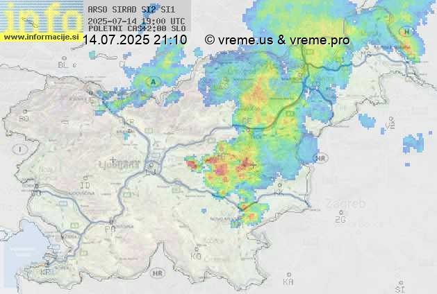 Radarska karta padavin