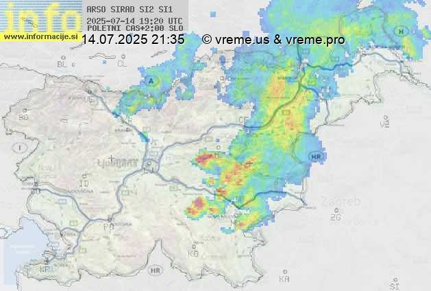 Radarska karta padavin